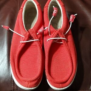 Hey Dude Red Loafers & Slip-Ons